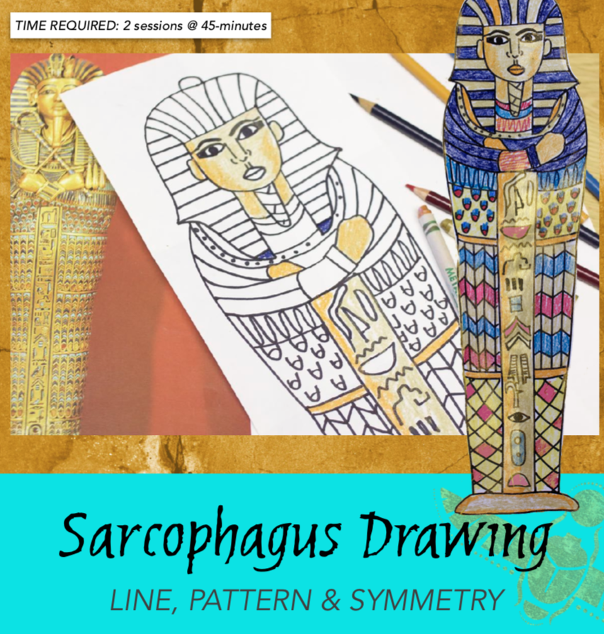 Egyptian Sarcophagus Drawing